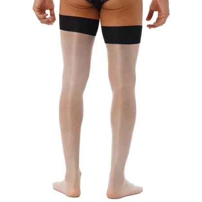 Men's Shiny Sheer Thigh-highs - Image 6
