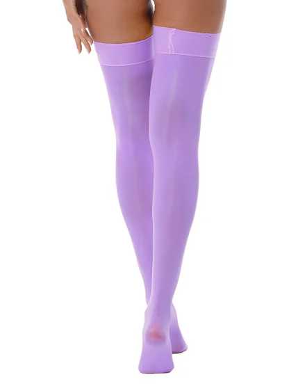 Solid See-through Stockings - Image 4