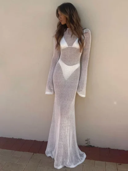 See-through Elegant Maxi Dress