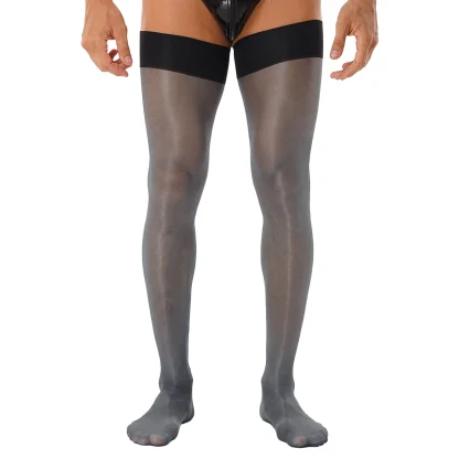 Men's Shiny Sheer Thigh-highs