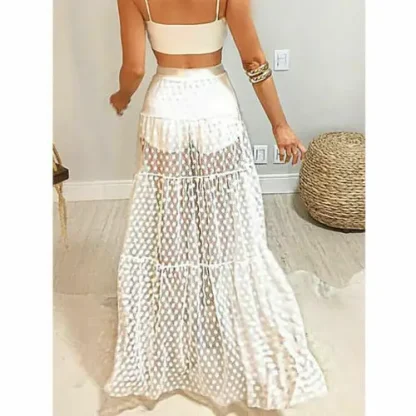 Long Flowy See-through Skirt - Image 4