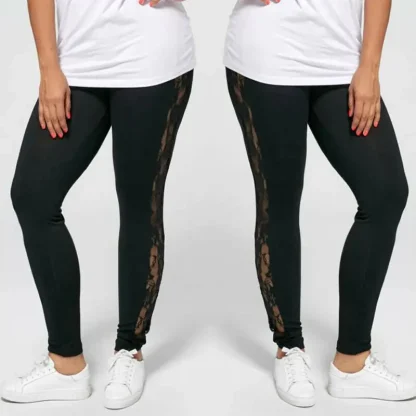 Sheer Lace Sides Leggings - Image 2