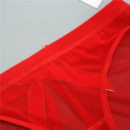 Mesh Crotchless Bowknot Panties - Image 4
