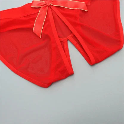 Mesh Crotchless Bowknot Panties - Image 6