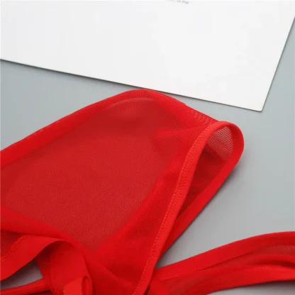 Mesh Crotchless Bowknot Panties - Image 5