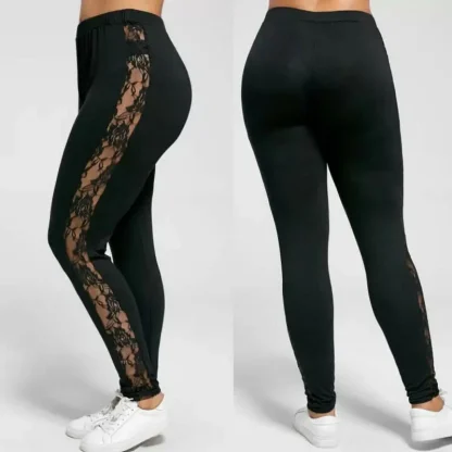 Sheer Lace Sides Leggings