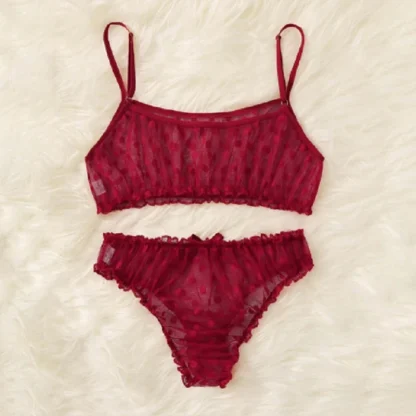 Polka Dot See-through Lingerie - Image 2