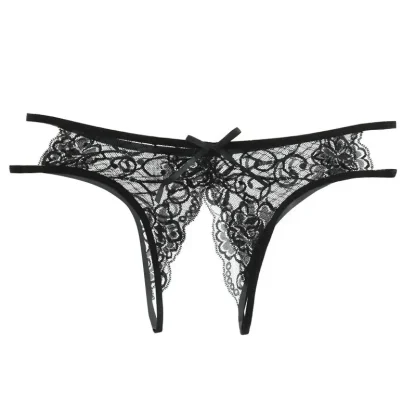 Open Crotch Sheer Lace Panties - Image 7