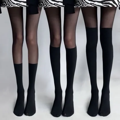 Sheer Thick Black Pantyhose - Image 7