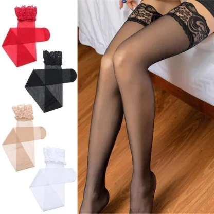 Lace Top Sheer Thigh-high - Image 7