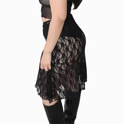 Floral Sheer Lace Skirts - Image 3