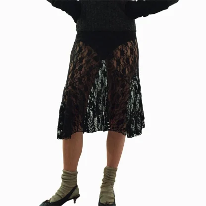 Floral Sheer Lace Skirts - Image 2