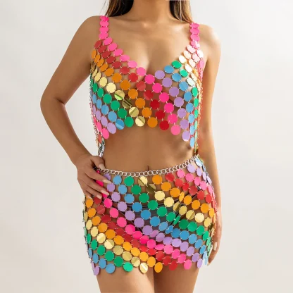 Sequins Hollow Out Skirts - Image 4