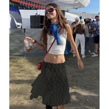Low-waist Sheer Lace Skirts - Image 7