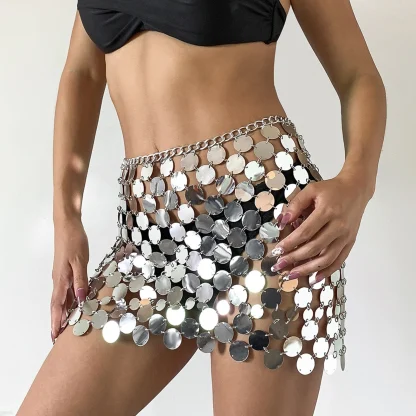 Sequins Hollow Out Skirts
