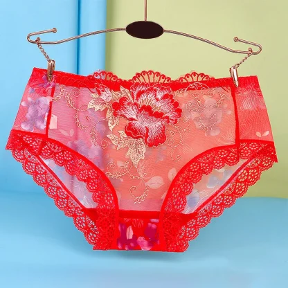 Seamless See-through Floral Panties - Image 3