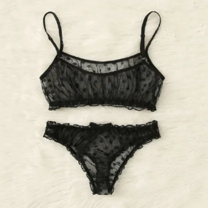Polka Dot See-through Lingerie