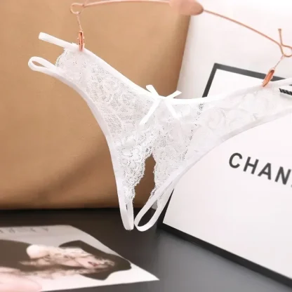 Open Crotch Sheer Lace Panties - Image 4