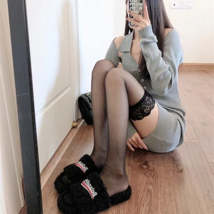 Sexy Sheer Lace Thigh-high - Image 5