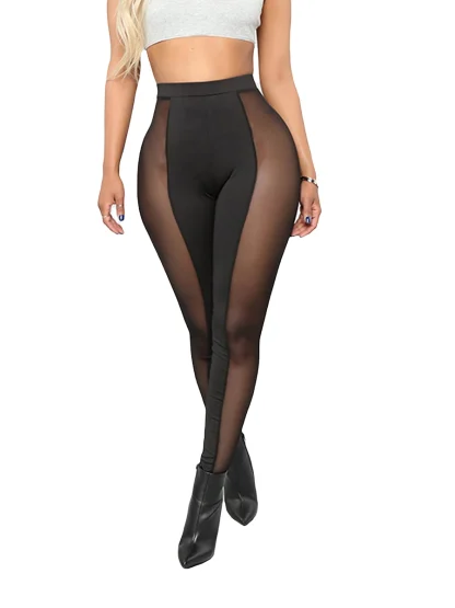 Sexy See-through Black Leggings