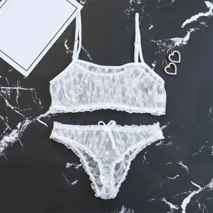 Polka Dot See-through Lingerie - Image 3
