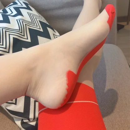 Vertical Line Sheer Thigh-highs - Image 6